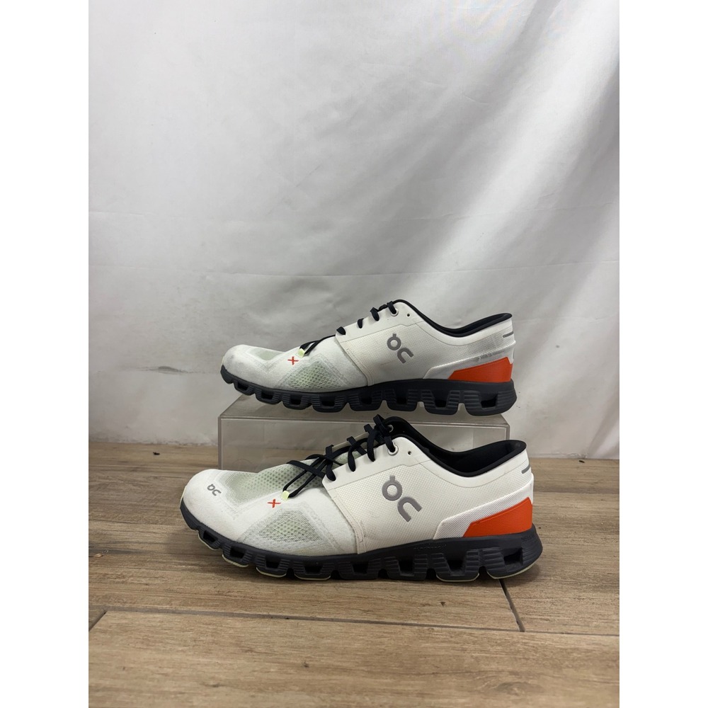 On Cloud X Mens Running Shoes White Black Orange 60.98699 Size 13